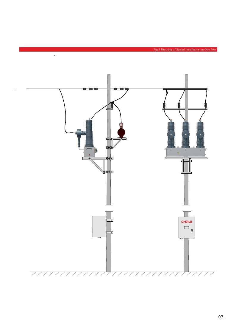 High Voltage Vacuum Circuit Breaker Electrical Switch Protector Vcb with CE (ZN85-40.5)